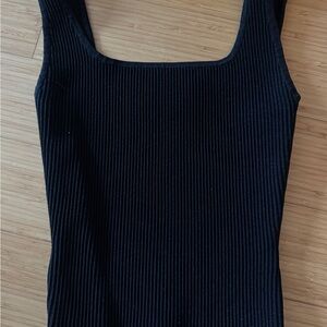 aritzia Black Ribbed Women's Tank Top